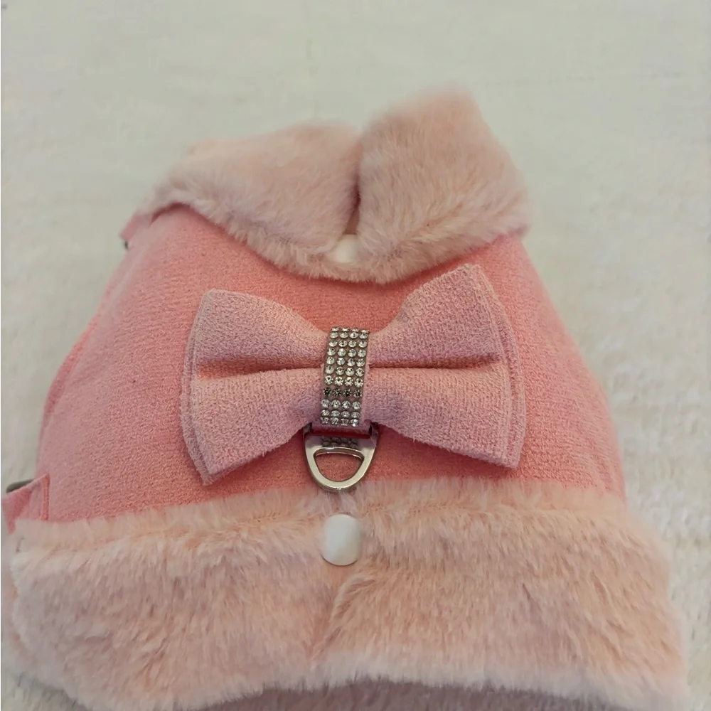 Pink Bow Flurry Animal  Harness with Leash